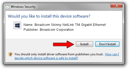 Broadcom Corporation Broadcom Skinny NetLink TM Gigabit Ethernet setup file 33716