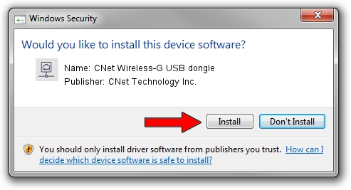 CNet Technology Inc. CNet Wireless-G USB dongle driver download 1235765