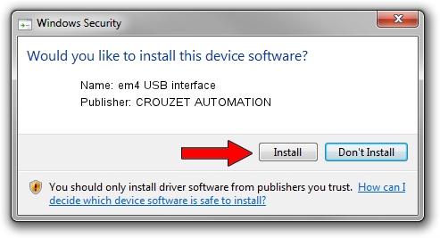 CROUZET AUTOMATION em4 USB interface driver download 2280653