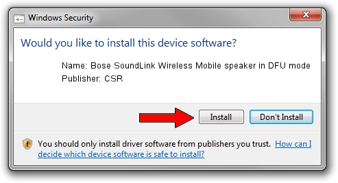 CSR Bose SoundLink Wireless Mobile speaker in DFU mode driver download 1740772