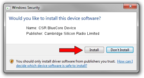 Cambridge Silicon Radio Limited CSR BlueCore Device driver installation 1399810