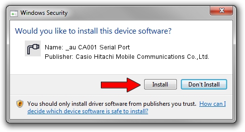 Casio Hitachi Mobile Communications Co.,Ltd. _au CA001 Serial Port driver installation 1827264