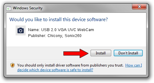 Download and install Chicony, USB 2.0 VGA UVC WebCam - driver id 1313345