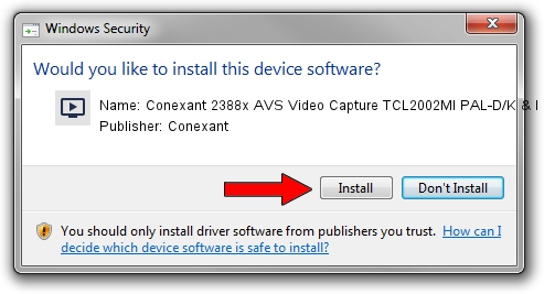 Conexant Conexant 2388x AVS Video Capture TCL2002MI PAL-D/K & I setup file 1063735