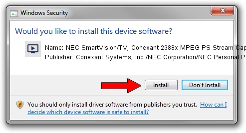 Conexant Systems, Inc./NEC Corporation/NEC Personal Products, Ltd. NEC SmartVision/TV, Conexant 2388x MPEG PS Stream Capture driver download 1536756