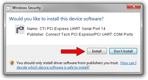 Connect Tech PCI Express/PCI UART COM Ports CTI PCI Express UART Serial Port 14 setup file 1478503
