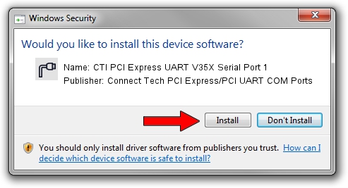 Connect Tech PCI Express/PCI UART COM Ports CTI PCI Express UART V35X Serial Port 1 driver download 1327884