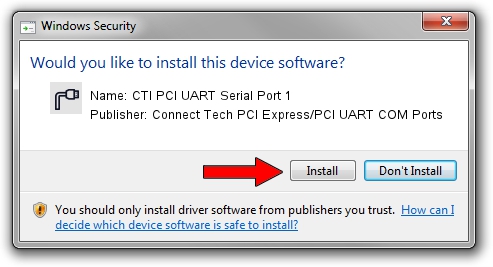 Connect Tech PCI Express/PCI UART COM Ports CTI PCI UART Serial Port 1 setup file 1324473