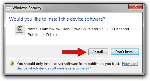 D-Link CommView High-Power Wireless 150 USB adapter driver installation 1398168