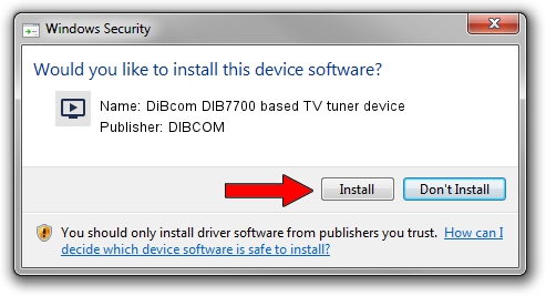 DIBCOM DiBcom DIB7700 based TV tuner device driver installation 1325274