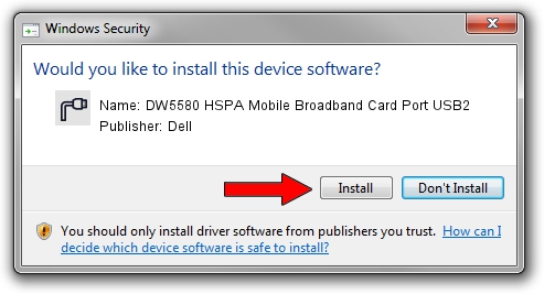 Dell DW5580 HSPA Mobile Broadband Card Port USB2 setup file 4156192