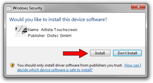 Distec GmbH Artista Touchscreen driver installation 4055155
