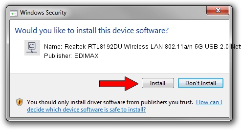 EDIMAX Realtek RTL8192DU Wireless LAN 802.11a/n 5G USB 2.0 Network Adapter driver installation 1023172