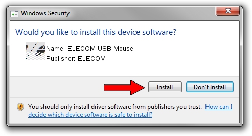 ELECOM ELECOM USB Mouse driver installation 4539206