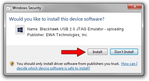 EWA Technologies, Inc. Blackhawk USB 2.0 JTAG Emulator - uploading setup file 3801031