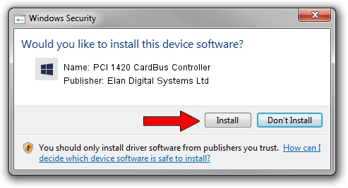 Elan Digital Systems Ltd PCI 1420 CardBus Controller setup file 1438600