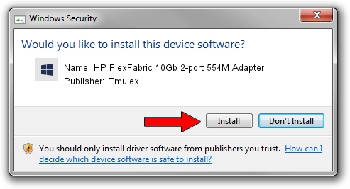 Emulex HP FlexFabric 10Gb 2-port 554M Adapter driver download 3416635