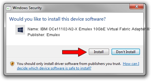 Emulex IBM OCe11102-N2-X Emulex 10GbE Virtual Fabric Adapter III for IBM System x driver installation 3416669
