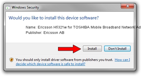 Ericsson AB Ericsson H5321w for TOSHIBA Mobile Broadband Network Adapter setup file 1420054