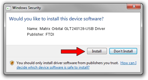FTDI Matrix Orbital GLT240128-USB Driver driver installation 3191892