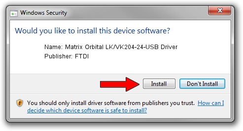 FTDI Matrix Orbital LK/VK204-24-USB Driver setup file 1834505