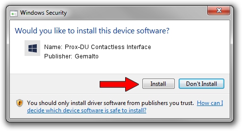Gemalto Prox-DU Contactless Interface driver installation 1207888