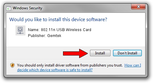 Gemtek 802.11n USB Wireless Card driver download 2527867