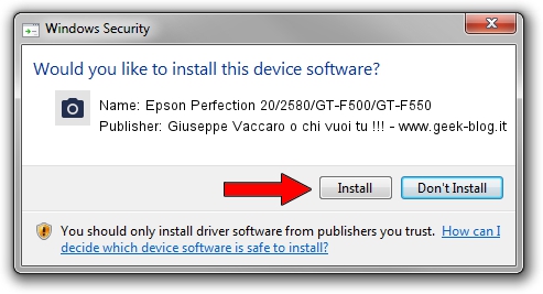 Giuseppe Vaccaro o chi vuoi tu !!! - www.geek-blog.it Epson Perfection 20/2580/GT-F500/GT-F550 driver installation 1438592