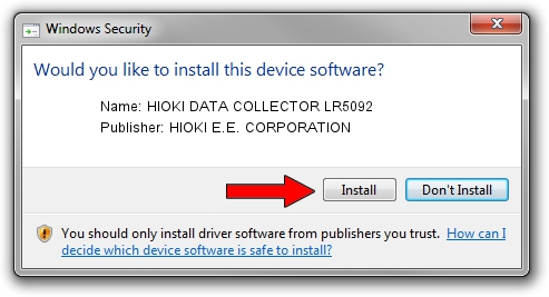 HIOKI E.E. CORPORATION HIOKI DATA COLLECTOR LR5092 setup file 4431845