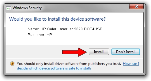 HP HP Color LaserJet 2820 DOT4USB driver installation 1331795
