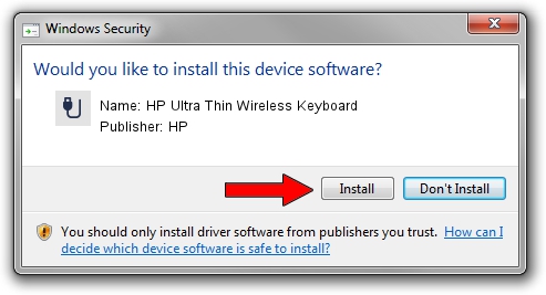 HP HP Ultra Thin Wireless Keyboard driver installation 1012484