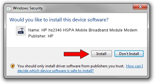 HP HP hs2340 HSPA Mobile Broadband Module Modem driver installation 1354986