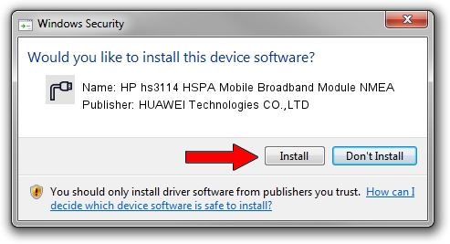 HUAWEI Technologies CO.,LTD HP hs3114 HSPA Mobile Broadband Module NMEA setup file 1617609