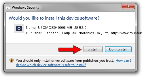 Hangzhou ToupTek Photonics Co., Ltd; http://www.touptek.com U3CMOS04000KMB USB2.0 driver installation 4211457