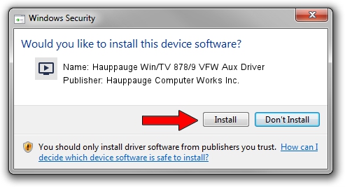Hauppauge Computer Works Inc. Hauppauge Win/TV 878/9 VFW Aux Driver setup file 968406