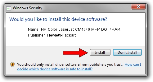 Hewlett-Packard HP Color LaserJet CM4540 MFP DOT4PAR driver installation 3190301