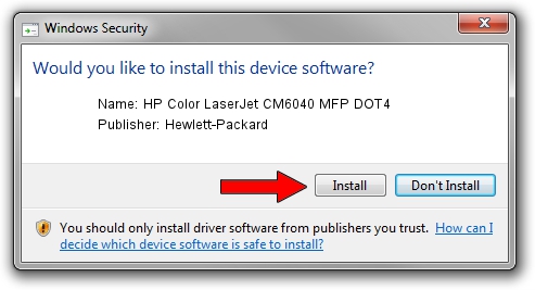 Hewlett-Packard HP Color LaserJet CM6040 MFP DOT4 driver installation 3043174