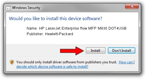 Hewlett-Packard HP LaserJet Enterprise flow MFP M830 DOT4USB driver download 506804