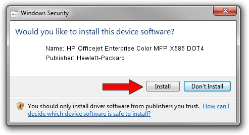 Hewlett-Packard HP Officejet Enterprise Color MFP X585 DOT4 driver installation 3043022