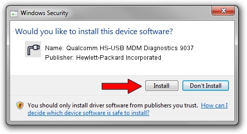 Hewlett-Packard Incorporated Qualcomm HS-USB MDM Diagnostics 9037 driver installation 42571