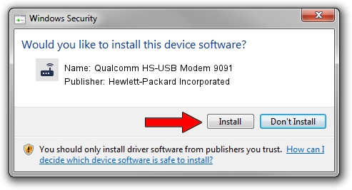 Hewlett-Packard Incorporated Qualcomm HS-USB Modem 9091 driver installation 25848