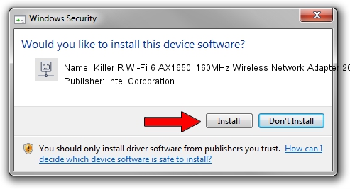 Intel Corporation Killer R Wi-Fi 6 AX1650i 160MHz Wireless Network Adapter 201NGW driver installation 4462850