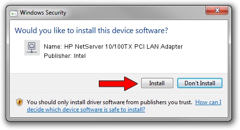 hp netserver 10 100tx pci lan adapter driver