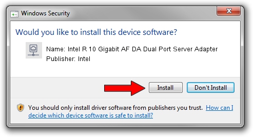 Download and install Intel Intel R 10 Gigabit AF DA Dual Port
