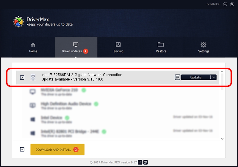 Intel Intel R 82566DM-2 Gigabit Network Connection driver installation 1912924 using DriverMax