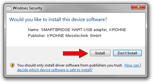 KROHNE Messtechnik GmbH SMARTBRIDGE HART-USB adapter, KROHNE setup file 4363723