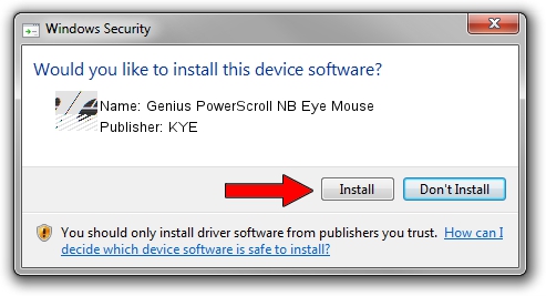 KYE Genius PowerScroll NB Eye Mouse driver installation 1826167