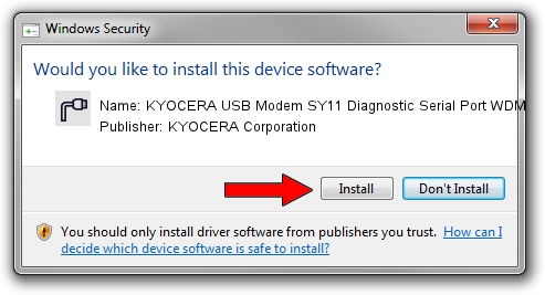 KYOCERA Corporation KYOCERA USB Modem SY11 Diagnostic Serial Port WDM setup file 1160231