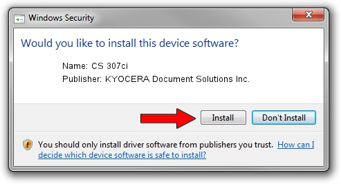 KYOCERA Document Solutions Inc. CS 307ci driver installation 4562444