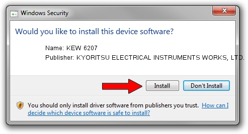 KYORITSU ELECTRICAL INSTRUMENTS WORKS, LTD. KEW 6207 setup file 4581746